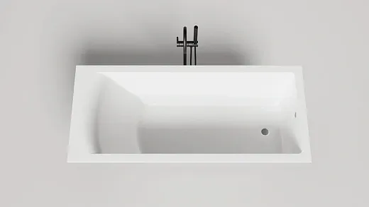 Ванна Salini Cascata 104413MF, 170 х 70 см, из искусственного камня S-Sense, цвет белый матовый, покраска по RAL полностью