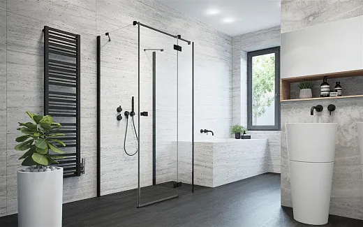 Душевая дверь Radaway Essenza New Black KDJ+S 120L