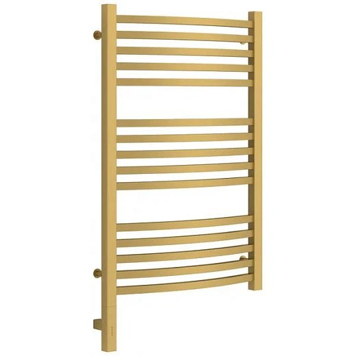 Полотенцесушитель электрический Сунержа Аркус 3.0, высота 80 см, ширина 50 см, диммер слева/справа, цвет матовое золото, 032-5704-8050/032-5705-8050