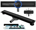 Душевой лоток с решеткой Rea Neo&Pure 500 N PRO Black черный