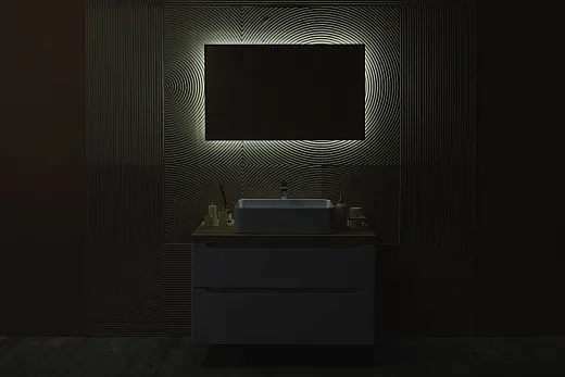 Зеркало Raval Альтера Black 60х100 бесконтакт Гор/верт, AltBl.02.600x1000/W/RL