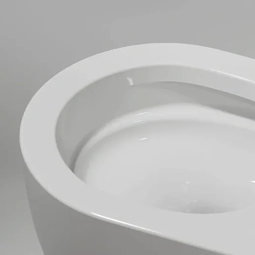 Подвесной унитаз Ceramicanova Modena Rimless, CN6063, безободковый, крышка-сиденье микролифт, белый, сантехфарфор