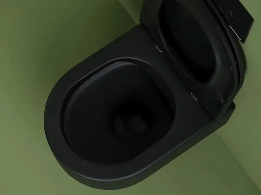Подвесной унитаз Ceramicanova Ulma, CN4006MB, безободковый, крышка-сиденье микролифт, черный матовый, сантехфарфор