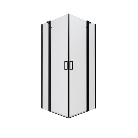 Душевой уголок Тритон Тау Блэк А1 90x90 (без поддона / стекла прозрачные / черный профиль)