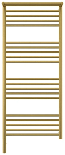 Полотенцесушитель электрический Сунержа Богема 3.0 1200 x 500 с полкой, ширина 53.2 см, высота 132.4 см, состаренная латунь, L/R