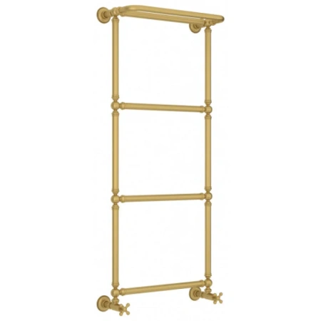 Полотенцесушитель водяной Сунержа Ренессанс 1386, 1250x500, с полкой, цвет матовое золото, 032-0281-1250