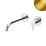 Смеситель для умывальника Bruma Leaf 1670119SR Sunrise золото матовое