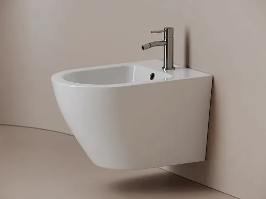 Биде Ceramicanova Whirl CN11008, подвесное, белый