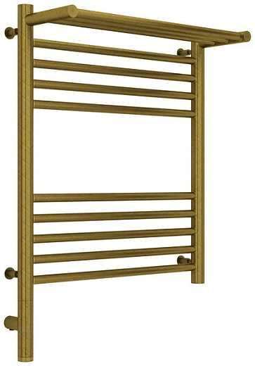 Полотенцесушитель электрический Сунержа Богема 3.0 600 x 500 с полкой, ширина 53.2 см, высота 72.4 см, состаренная бронза, L/R