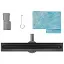 Душевой лоток Rea Slim Neox Pro Black REA-G2744 черный матовый, REA-G2744