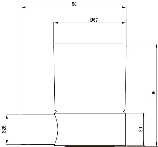Стакан для зубных щеток Deante ROUND GOLD BR ADR_R911 брашированное золото