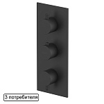 Смеситель термостат скрытого монтажа на 3 потребителя WHITECROSS Y Y1238BL (черный мат) Смеситель термостат скрытого монтажа на 3 потребителя WHITECROSS Y Y1238BL (черный мат)