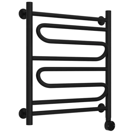 Полотенцесушитель электрический Стилье Формат 22, 50/60, 600x500, ТЭН справа, черный матовый, 31522-6050