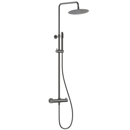 AQM8006GM Душевая система AQUAme с термостатом, Ø250, 1/1 режим, латунная лейка, верхний душ - сталь AQM8006GM Душевая система AQUAme с термостатом, Ø250, 1/1 режим, латунная лейка, верхний душ - сталь