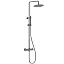 AQM8006GM Душевая система AQUAme с термостатом, Ø250, 1/1 режим, латунная лейка, верхний душ - сталь