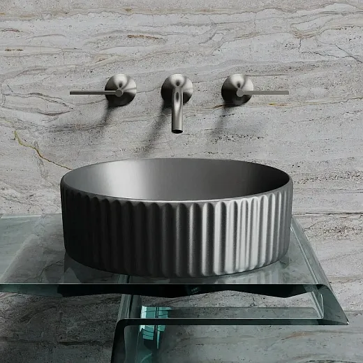 Умывальник Ceramicanova Element CN6057MDH 36см сантехфарфор темный антрацит, CN6057MDH