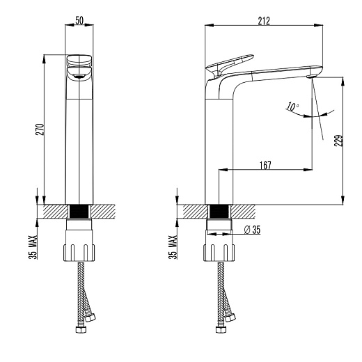AQM6514CR AQUAme Como Смеситель для раковины однорычажный, Хром