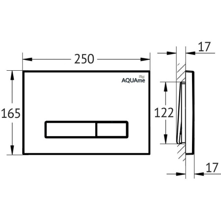Кнопка смыва AQUAme AQM4103S сатин Кнопка смыва AQUAme AQM4103S сатин