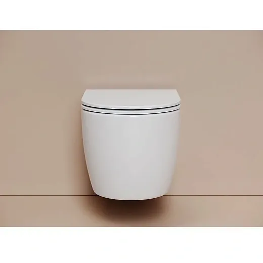 Подвесной безободковый унитаз Ceramicanova Noe CN4011T, Торнадо, крышка микролифт, белый
