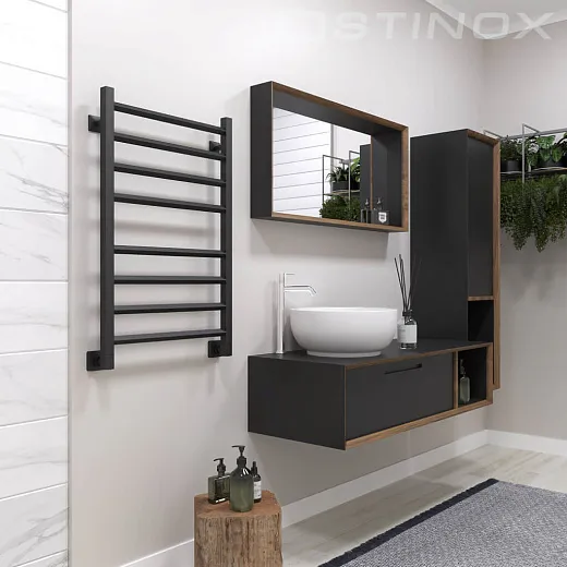 Полотенцесушитель водяной Stinox Sorento 500x800 чёрный матовый