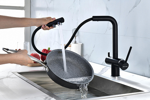 Смеситель для кухни Paulmark Serpentine Se213222-401 антрацит