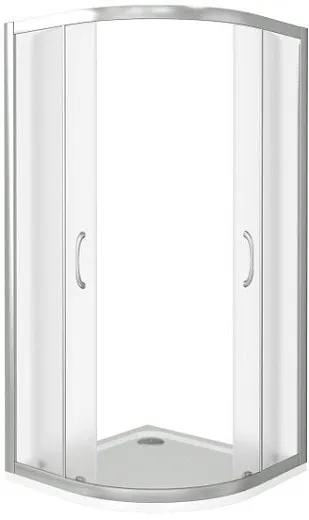 Душевой уголок Good Door Latte R -80-G-WE, 80 х 80 х 185 см, стекло матовое Грейп, белый, ЛА00015