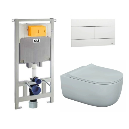 Комплект: инсталляция OLI 80 + клавиша смыва Slim белая + унитаз подвесной Bocchi V-Tondo с тонким сиденьем микролифт, 885111+659041+1416-001-0129 Комплект: инсталляция OLI 80 + клавиша смыва Slim белая + унитаз подвесной Bocchi V-Tondo с тонким сиденьем микролифт, 885111+659041+1416-001-0129