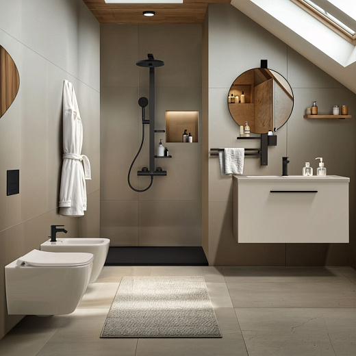 T459201+T532801 Унитаз подвесной Ideal Standard I.Life S  48 см (короткая проекция) с технологией RimLS+ с тонким сиденьем