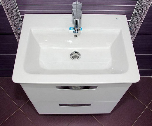 Тумба с умывальником Roca The Gap Original 70 см, белый глянец