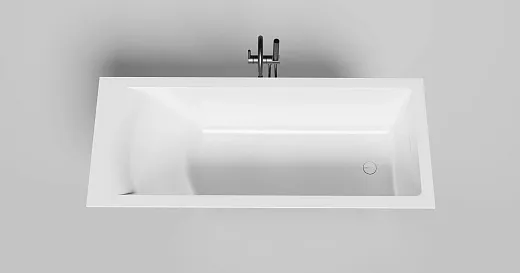 Ванна Salini Cascata Kit 104813MF, 170 х 70 см, из искусственного камня S-Sense, цвет белый матовый, покраска по RAL полностью