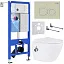 Комплект инсталляции с унитазом 6 в 1 Roxen StounFix Dual Fresh 966617 (состоит из: 710200, Santi 410280BG, 530185-01Х)