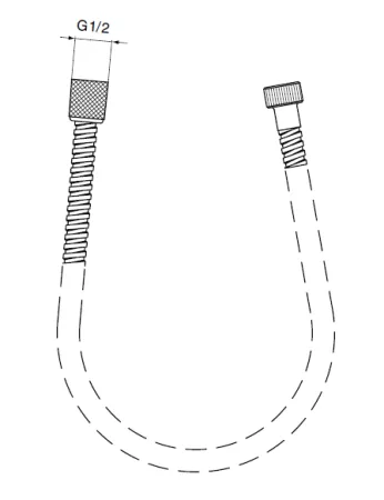 Душевой шланг Ideal Standard Idealrain, M1/2“xM1/2“, 200 см, хром, A2428AA