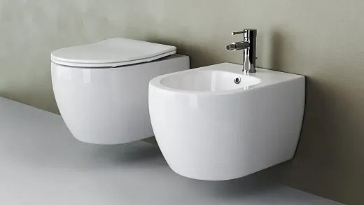 Комплект: инсталляция Ceramicanova Balance с кнопкой Balance Rect белой и унитаз подвесной Ceramicanova Play Rimless с сиденьем микролифт