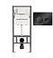 Инсталляция для унитаза Ceramicanova Balance CN121001MB, клавиша Circle черный матовый