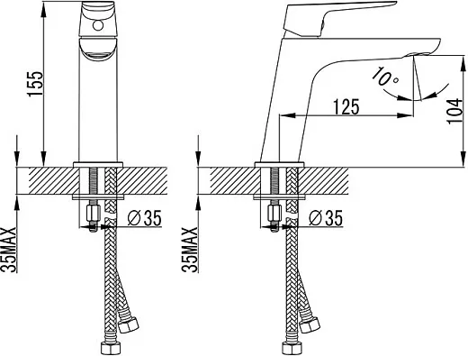 Смеситель для умывальника Ravak CL 012,00