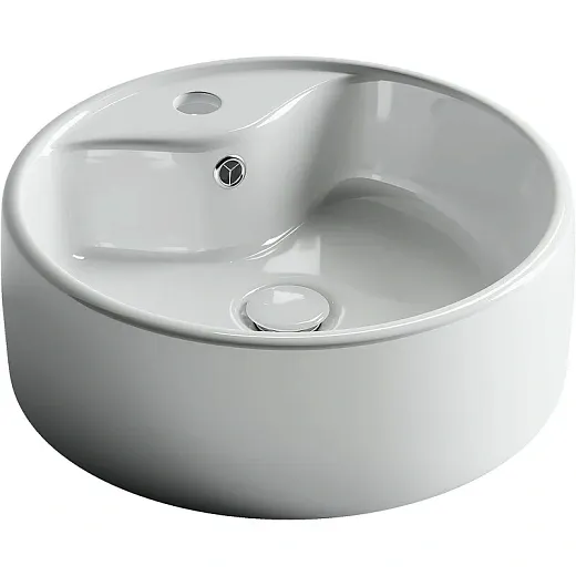 Умывальник Ceramicanova Element накладной 40х40см круглый белый глянцевый, CN5027