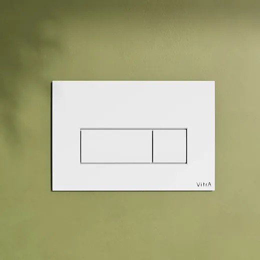 Кнопка смыва для инсталляции VitrA Root Square двойной смыв, глянцевая белая, 740-2300