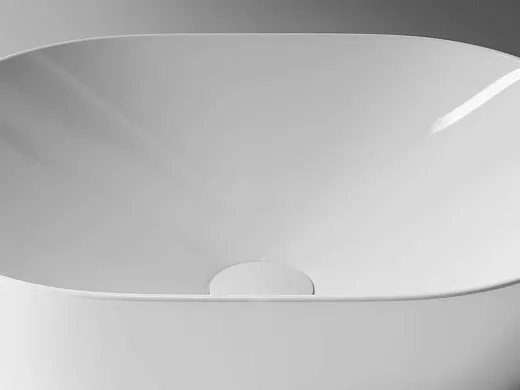 Умывальник Ceramicanova CN5010 48х35х13см накладной овальный без перелива, CN5010