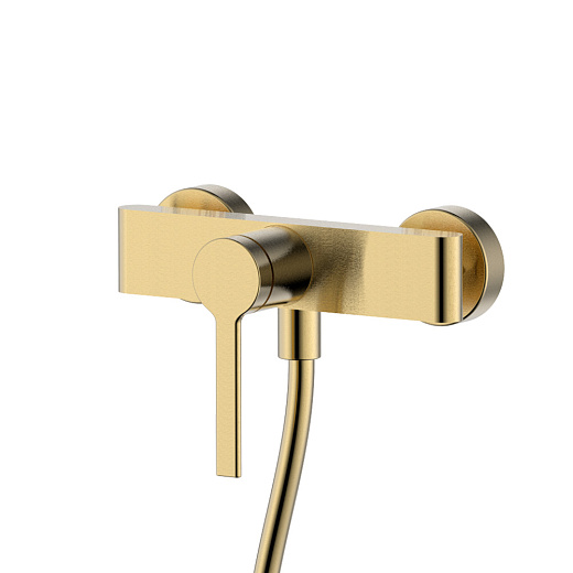 AQM6413BG AQUAme Asti Смеситель для душа однорычажный, с душевым набором, 3 режима, Brushed gold