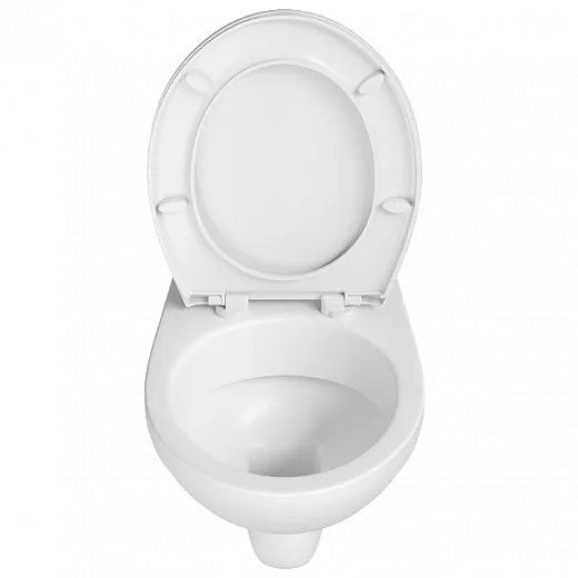 Подвесной унитаз VitrA Normus ободковый Open-Rim санитарный фарфор антибактериальное покрытие Hygiene, белый, 6855B003-0101