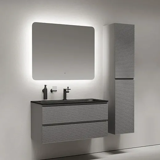 Зеркало Sancos Ray RA1000, 100 х 80 см, LED-подсветка, сенсорное, с диммером