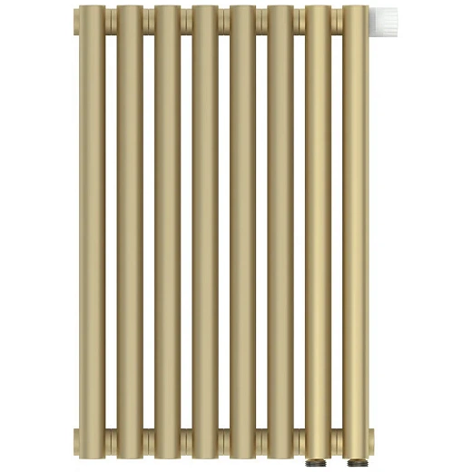 Радиатор отопления Сунержа Эстет-00 EU50, 8 секций, нижнее подключение, цвет матовая шампань, 022-0322-5008