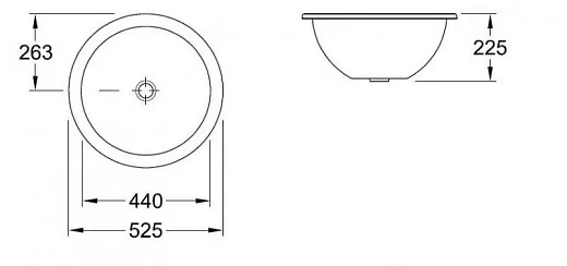 Раковина Villeroy&Boch Loop&Friends 6180 43 D 440 мм