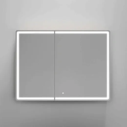 Зеркальный шкаф Sancos Mirror MI100EG, 100 см, с подсветкой, цвет дуб галифакс натуральный