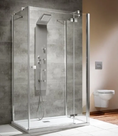 Душевой уголок Radaway Almatea KDJ+S/1R 90*90R*90, 90 х 90 х 195 см, стекло прозрачное, профиль хром, дверь справа, 31522-01-01R1