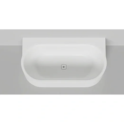 Ванна Salini Perla 1049204MF, 170 х 90 см, из искусственного камня S-Stone, с донным клапаном, цвет белый матовый, покраска по RAL полностью