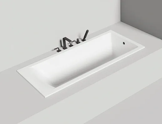 Ванна Salini Cascata 104113GF, 170 х 75 см, из искусственного камня S-Sense, цвет белый, покраска по RAL полностью