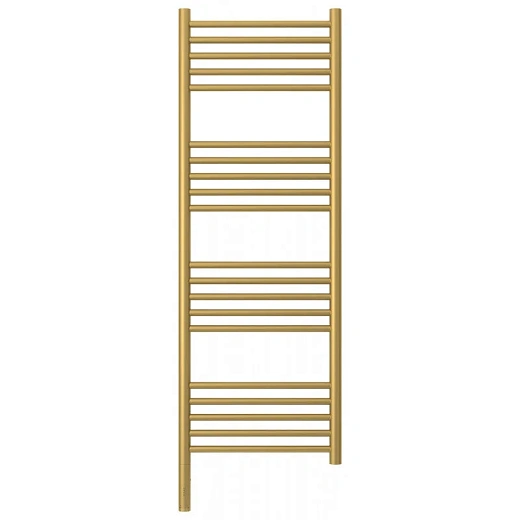 Полотенцесушитель электрический Сунержа Богема 3.0, высота 120 см, ширина 40 см, диммер слева/справа, цвет матовое золото, 032-5804-1240/032-5805-1240