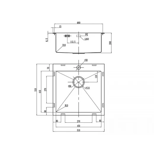 Мойка ZorG INOX -PVD SZR 51 BRONZE