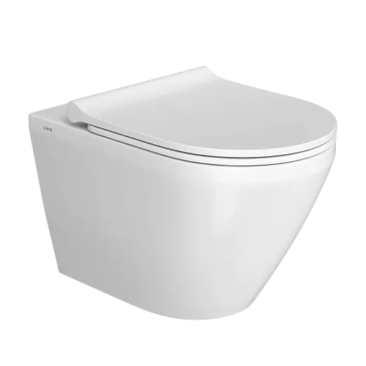 Комплект инсталяции VitrA Integra Round с унитазом безободковый, с сиденьем микролифт, кнопка смыва глянцевый хром, 9856B003-7205
